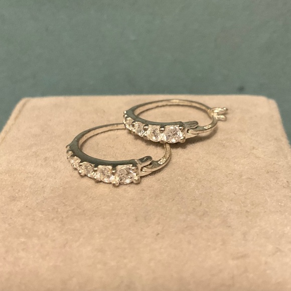 Elegant Silver Hoop Earrings - Picture 1 of 2